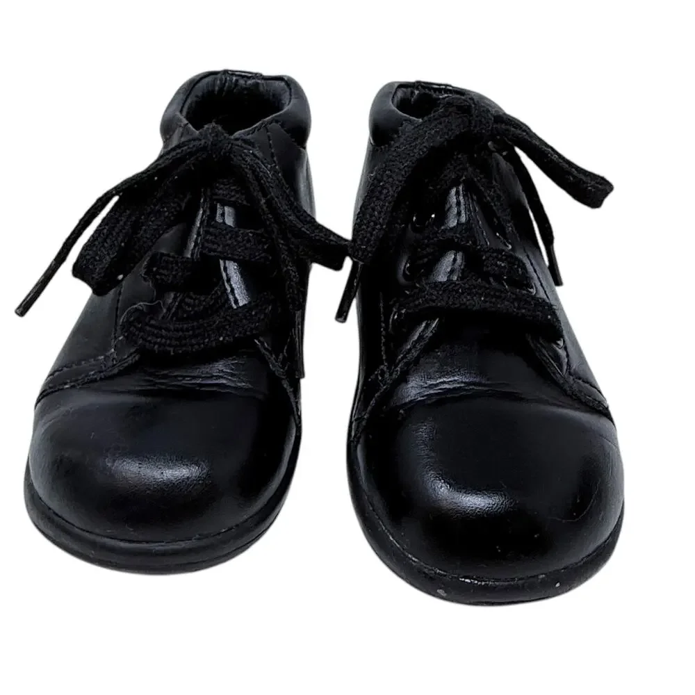 Stride Rite Boys Elliot Black Casual‎ Boots Leather Dress Shoes Toddler 5.5